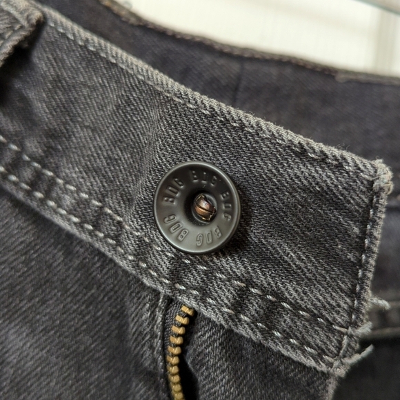 BDG Urban Outfitters Patchwork High Waisted Cropped Tapered Leg Jeans Black 27 - Picture 9 of 13